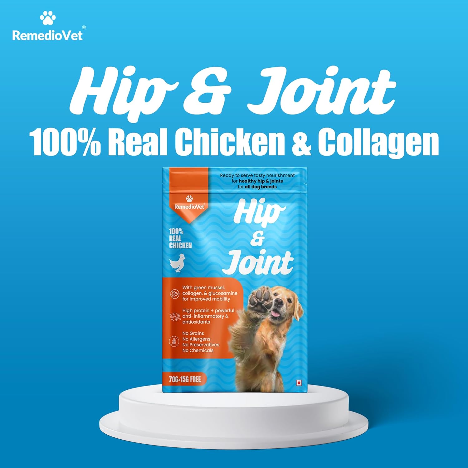 Hip & Joint Gravy for Dogs – 10 x 85g Pack | Wet Supplement with Glucosamine & Chondroitin | Supports Mobility & Flexibility in Senior & Active Dogs