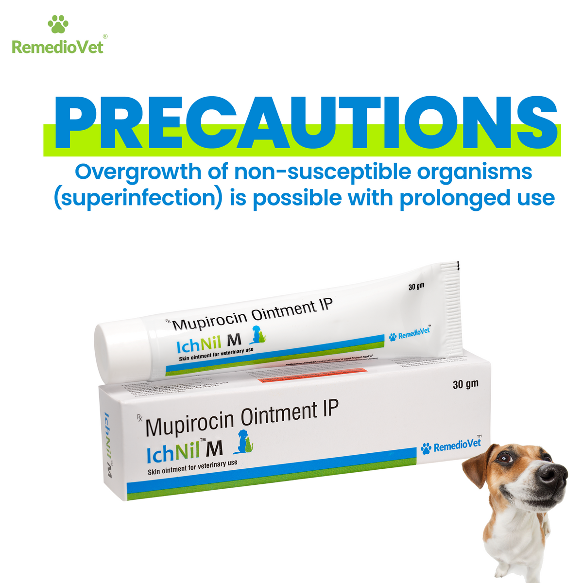 IchNil M Mupirocin 2% Veterinary Skin Ointment for Dogs & Cats – 30g | RemedioVet