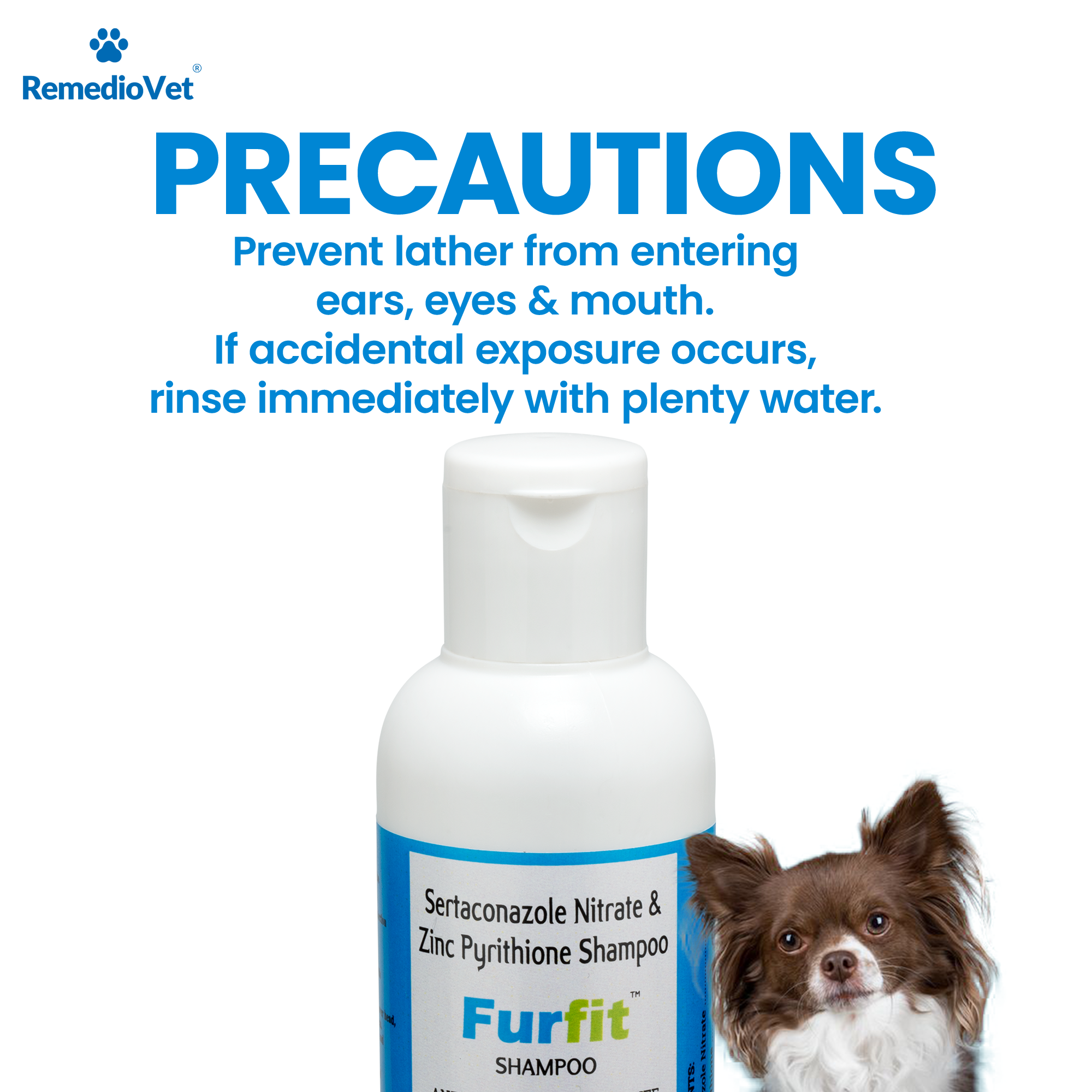 Furfit Medicated Antifungal & Anti-Dandruff Shampoo for Dogs & Cats | Sertaconazole 2% + Zinc Pyrithione 1%