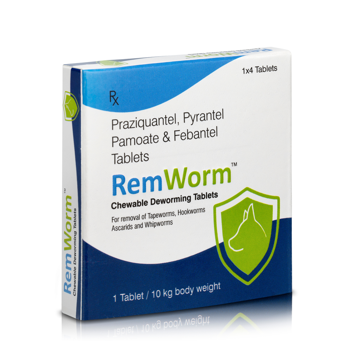 RemWorm Chewable Deworming Tablets for Dogs | Praziquantel, Pyrantel & Febantel | 4 Tablets